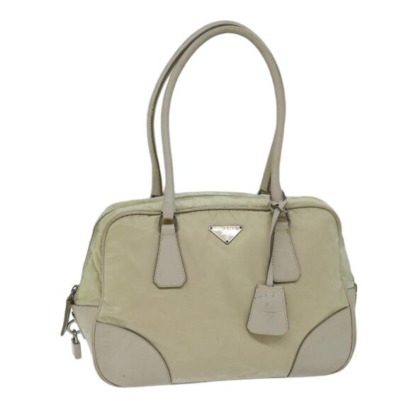 PRADA Shoulder Bag Nylon Beige - Picture 1 of 9